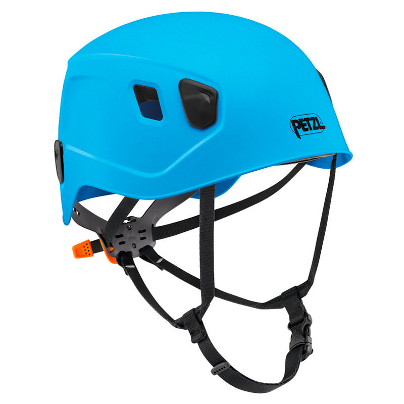 Blue, Petzl PANGA single size outdoor recreation helmet.